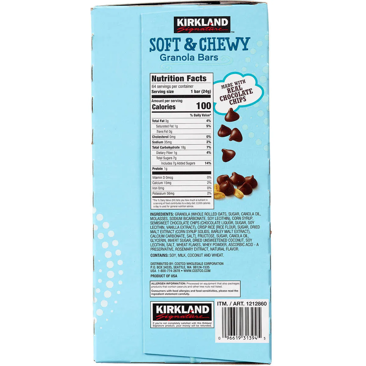 Costco Kirkland Chocolate Chip Granola Bars Review